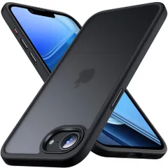 【特価商品】iPhone 16e 用 Anqrp ケース 米軍MIL規格 半透明 耐衝撃 マット感ケース 擦り傷防止 ストラップホール付き レンズ保護 黄変防止 耐久性 ワイヤレス充電対応 アイフォン16e 用 6.1 インチ スマホケース 「ブラック」