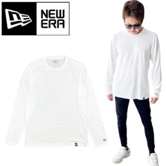 ニューエラ NEWERA 長袖Tシャツ 長袖 ヘリテージ NEA102 ホワイト ロゴ ワンポイント 丸首 クルーネック メンズ レディース ユニセックス シンプル NEWERA HERITAGE BLEND LONG SLEEVE 新品 正規品 未使用品