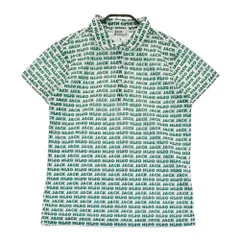 サイズ：2 JACK BUNNY ジャックバニー  半袖ポロシャツ ロゴ総柄 ホワイト系 [240101499224] ゴルフウェア レディース ストスト