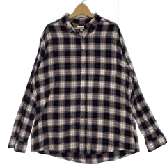 Croft&Barrow ネルシャツ フランネル チェック柄 長袖 シャツ ボタンダウン オーバーサイズ ビッグシルエット バングラデシュ製 XLサイズ ホワイト ネイビー ベージュ レッド
