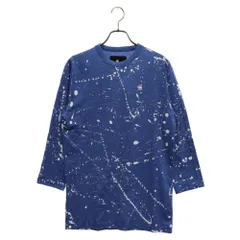 G-STAR RAW (ジースターロウ) ペイント加工 クルーネック 七分袖T 長袖 シャツ カットソー ブルー D05349のサムネイル