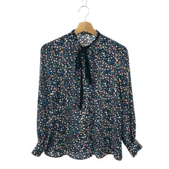 ANAYI アナイ イレギュラースクエアプリントタイ付きブラウス サイズ:36  2023AW   マルチカラー レディース / 240001157967