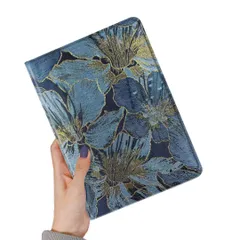 【迅速発送】花柄 iPad 9.7インチ iPad6 iPad5 iPadAir2 iPadAir 9.7 ケース 可愛い フラワー イラスト 柄物 アイパッド 9.7インチ 第6世代 第5世代 カバー 印刷 プリント ブック式 手帳型 花柄C