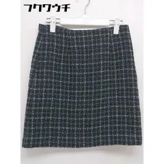 ◇ N. NATURAL BEAUTY BASIC バックジップ 総柄 ミニ 台形 スカート サイズS ネイビー レディース 【中古】 【1105100013642】