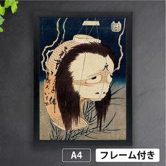 浮世絵版画ポスター 葛飾北斎「遊女と禿」（1826年） 花魁 シーボルト 錦絵 浮世絵