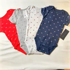 【60-80cm】ベビー（男の子）4枚セット　ロンパース