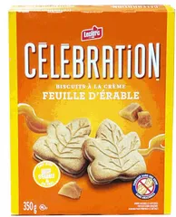 【カナダの味】レクラ ー ク セレブレーションメープルクッキー 350ｇ(24枚入り) X 1個 コクがあって香り豊かなメープルシロップをたっぷり配合したクリームをサンド！