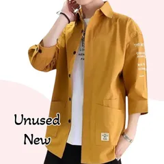 【未使用】メンズ 七分袖 シャツ 夏服 カジュアル 上着 涼しい スタイリッシュ 人気デザイン
