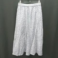 ◇ ⊂ NOSTALGIA アンドドットノスタルジア ウエストゴム ロング丈 フレア スカート サイズM ブルー レディース E  【1503050013147】