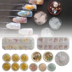 ネイルパーツ ＆ レジンパーツ セット（ゴールド）