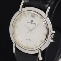 ユンハンス EXCELLENT 925 シルバー文字盤 腕時計 不動 クォーツ 