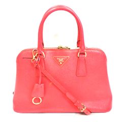 Th994501 プラダ サフィアーノ ハンドバッグ BL0837 2way ショルダーバッグ 本革 ピンク系/ゴールド金具 レディース PRADA 中古