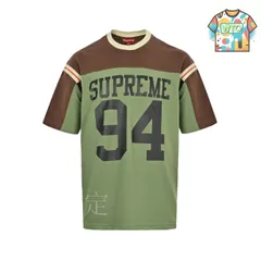 khaki 　supreme フットボールシャツ Supreme(シュプリーム) 24AWPatchwork Yoke Football Top Stone