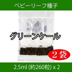 ベビーリーフ種子 B-34 グリーンケール 2.5ml 約260粒 x 2袋