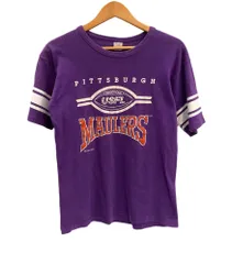 チャンピオン Champion 80's 80年代 トリコタグ フットボールシャツ USFL PITTSBURGH MAULERS VINTAGE ヴィンテージ Tシャツ パープル Lサイズ 101MT-4751