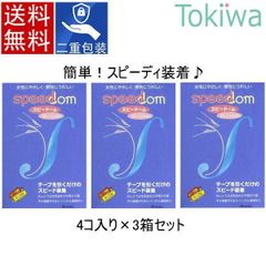 コンドーム condom スピードーム 4個入り 3箱組 ジャパンメディカル 追跡番号付きメール便 送料無料 避妊具 二重梱包 こんどーむ speedom JAPAN MEDICAL