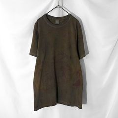 タイダイ染め 一点物 Tシャツ フェード グランジ ボロ リメイク 古着 ブラック