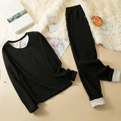 パジャマ もこもこルームウェア レディース 裏起毛 上下セット フリース 防寒着 ロングパンツ プルオーバー オシャレ 2点セット 部屋着 ゆったり セットアップ あったか 厚手 柔らかい 吸湿 保温 秋冬用 9nb0971