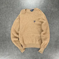 格安レア美品90sポロベアpolo bear春ニット 90s Ralph Lauren ポロベア ニット セーター スキー XLサイズ