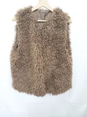 ◇ ⊇ OLIVE des OLIVE オリーブ デ オリーブ プードルファー ベスト サイズF ブラウン系 レディース E 【1411130006135】