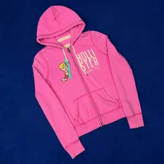 Hollister(ホリスター) カリフォルニア ピンク ジップアップパーカー フード付き