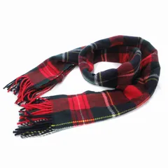 ポロ ラルフローレン POLO RALPH LAUREN 大判ストール マフラー ウール チェック ホースロゴ F 赤 レッド /JS