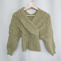 ◇ ⊇ select MOCA セレクト モカ 長袖 ニット セーター サイズF グリーン系 レディース E  【1409240022985】