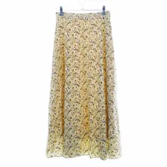 ロペピクニック ROPE Picnic ロングスカート フレア サイドファスナー 花柄 40 ベージュ ボトムス