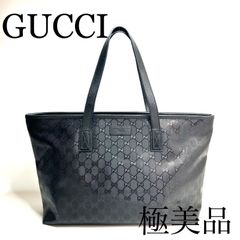 GUCCI グッチ　トートバッグ　ハンドバッグ　インプリメ　GG柄　PVC　レザー　211137