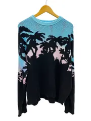 DSQUARED2 (ディースクエアード) 23SS パームツリーグラデーションニット 長袖 S74HA1326 M ブラック×ライトブルー メンズ/028のサムネイル