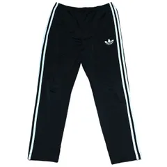 古着 adidas アディダス トラックパンツ トレフォイルロゴ 3ライン ブラック L 105サイズ 256-32