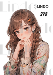 コラージュ素材　人物ステッカー　女の子　A6サイズ　5枚入り　シール　ノーカット　278