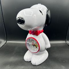 動作確認済】レトロ スヌーピー 目覚まし時計 貯金箱 アラーム