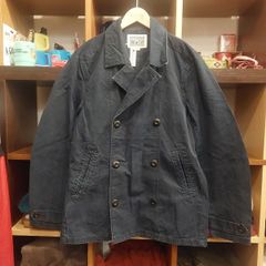 コンバース CONVERSE アメカジ 古着 ジャケット ダック地 ダブルボタン サイズS ネイビー Pコートデザイン ミリタリー ワーク 06C2402