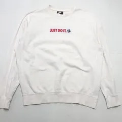 NIKE ナイキ スウェット フロントプリント JUST DO IT パキスタン製 メンズM ホワイト