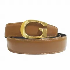 グッチ GUCCI ベルト Gロゴバックル 皮革 90・36 茶 ブラウン X