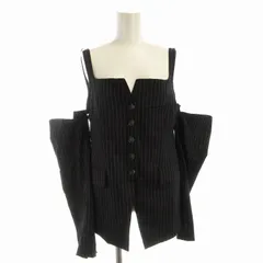 メゾンスペシャル MAISON SPECIAL Off Shoulder Jacket オフショルダージャケット ストライプ 紺 ネイビー /EEのサムネイル
