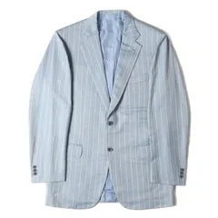 Brioni ブリオーニ ジャケット サイズ:48 ストライプ ウール 2B テーラードジャケット ライトブルー イタリア製 ブランド アウター ブレザー 上着【メンズ】のサムネイル