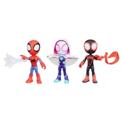 Marvel Spidey and His Amazing Friends - Set de 3 figuras de 10 cm - Incluye 3 accesorios - A partir de 3 años, Exclusivo en Amazo