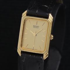 極美品 稼働品 SEIKO クォーツ 新品電池 スクエア ゴールド 腕時計