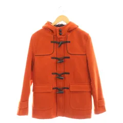 コムサイズム COMME CA ISM ダッフルコート ミドル丈 裏地チェック S オレンジ /AT ■OS