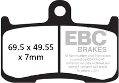 EBCブレーキ USA製 ダブルHシリーズ シンタリング ブレーキパッド フロント左側用 | FA347HH