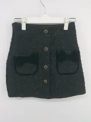 ◇ GRL グレイル ツイード系 ミニ 台形 スカート サイズS ブラック レディース P  【1302270000247】