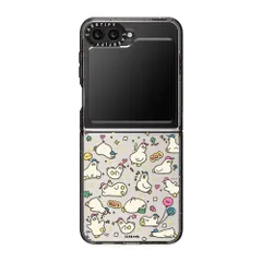 【新着商品】SSEBONG - - by DUCKS Flip5 Z クリアブラック Galaxy Samsung インパクトケース CASETiFY