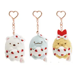 【メルカリ便】ぶらさげぬいぐるみ 全3種セット しろくま とかげ えぶふらいのしっぽ すみっコぐらし キーホルダー サクマいちごみるくキャンディ サンエックス 全種セット コンプリート すみっこ サクマ