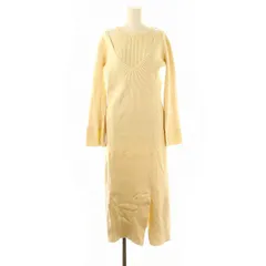 アメリ AMERI 22AW AMERICAN SLEEVE LAYERED KNIT DRESS ワンピース ニット ロング キャミソール付き M アイボリー /ES ■OS