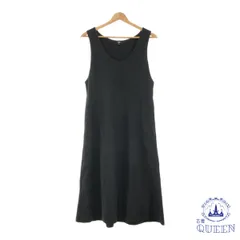 ☆美品☆ UNIQLO ユニクロ ワンピース Vネック シンプル ノースリーブ ロング丈 レディース ブラック S 901-9778 送料無料 古着