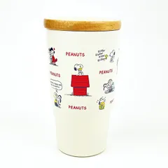 SNOOPY スヌーピー 木蓋付ステンレスタンブラー ハグ マグカップ コップ ランチ キッチンのサムネイル