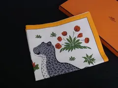 ★HERMES★ プレースマット ランチョンマット ヒョウ レオパード レッド ☆HERMES☆ プレースマット ランチョンマット ヒョウ レオパード