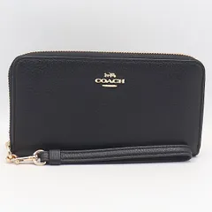 未使用品 コーチ レザー ブラック C4451 ゴールド金具 レディース長財布 OGH 2000000 NSK
